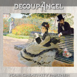 Papel De Seda Monet- Camille em uma janela de dissociação do jar<br><div class="desc">Este artigo de desvinculação apresenta uma fotografia de alta qualidade de Claude Monet's Camille num banco do jardim, uma representação tenra e serena da esposa de Monet, Camille, sentada num jardim exuberante. A pintura captura a essência do Impressionismo, com sua luz suave, difusa, verde vibrante e foco na beleza dos...</div>