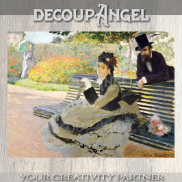 Papel De Seda Monet- Camille em uma janela de dissociação do jar