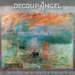 Papel De Seda Monet- Impression, Sunrise Decoupage<br><div class="desc">Este artigo de desvinculação apresenta uma fotografia de alta resolução da Impressão de Claude Monet, Sunrise, a obra-prima icônica que deu seu nome ao movimento impressionista. A pintura captura a beleza etérea de uma cena matinal do porto, onde a luz suave do sol da ascensão reflete sobre a água, cercada...</div>