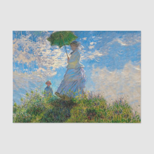 Papel De Seda Monet Mulher Guarda-Sol Impressionismo (Frente )