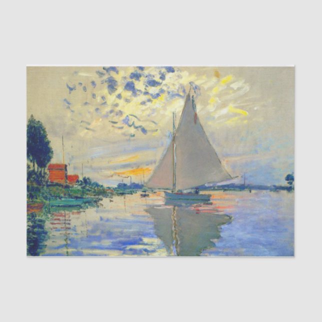 Papel De Seda Monet Sailboat no Le Petit-Gennevilliers (Frente )