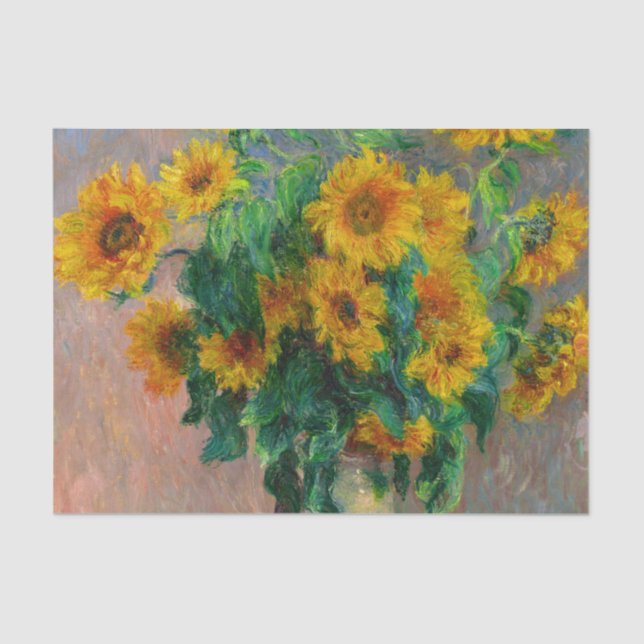 Papel De Seda Monet Sunflower (Frente )