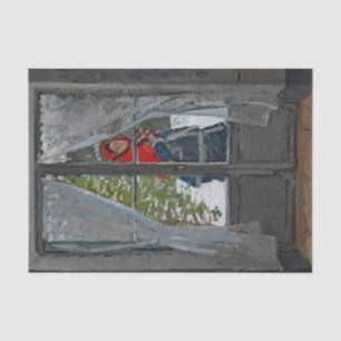 Papel De Seda Monet The Red Kerhead Vintage Painting