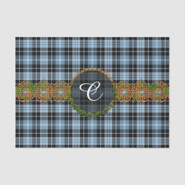 Papel De Seda Monograma Clark Tartan (Frente )