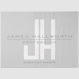 Papel De Seda Monograma Comercial de Vista Moderna | Cinza