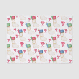 Papel De Seda Monograma de Aquarela Personalizar o Estoque de Na