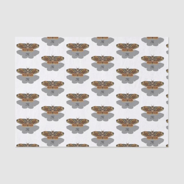 Papel De Seda Monograma de Brahmin Moth (Frente )