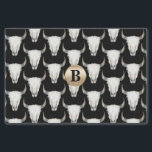 Papel De Seda Monograma de Cabra de Vaca Russa Personalizado<br><div class="desc">Papel de Tecido Personalizado</div>