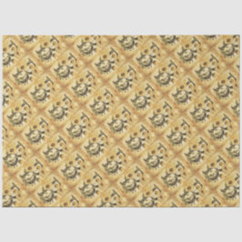 Papel De Seda Monograma - Letra inicial B Desenho de margarida d