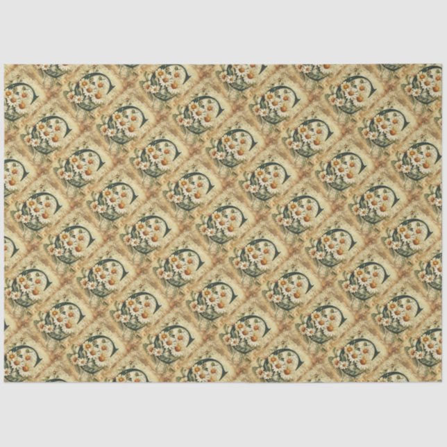 Papel De Seda Monograma - Letra Inicial C Desenho de Daisy Vinta (Frente )