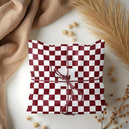 Papel De Seda Monograma Personalizado de Padrão Verificado Retro