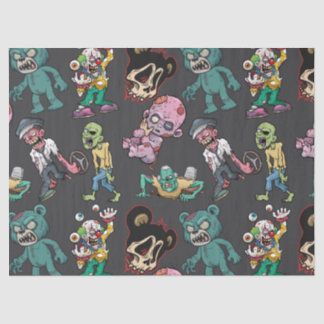 Papel De Seda Monstro de Desenho Animado Assustador e Divertido