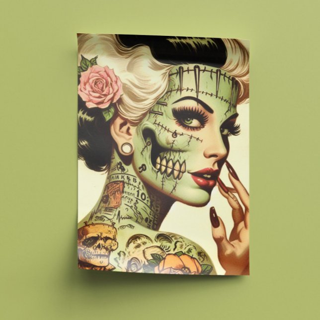 Papel De Seda Monstro retrô Pin-up (Criador carregado)