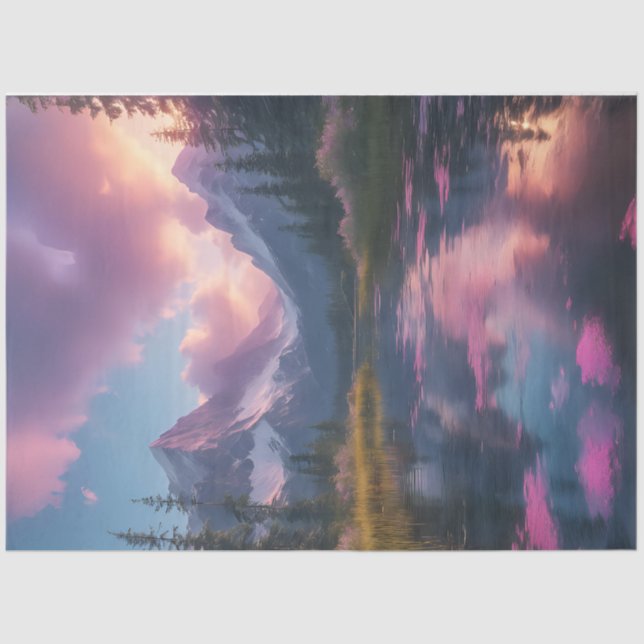 Papel De Seda Montanhas Místicas (Frente )