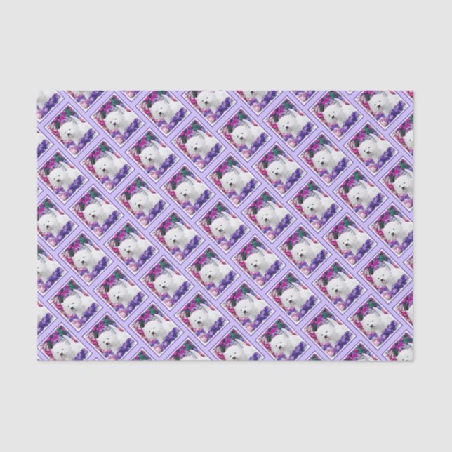 Papel De Seda Montanhas Terrier branco ocidentais que pinta a (Frente )