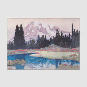 Papel De Seda Monte Rainier, Hiroshi Yoshida, Woodcut