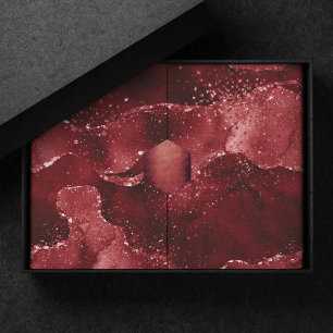 Papel De Seda Moody Crimson Agate Dark Blood Red Jewel Tone
