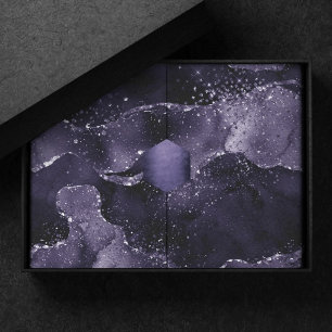 Papel De Seda Moody Midnight Agate Gama Roxa Profunda de Indig
