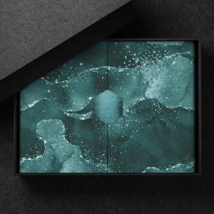Papel De Seda Moody Teal Agate Gorgee Rich Jewel Tone Green
