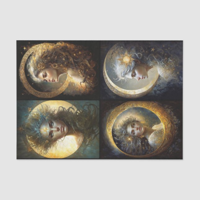 Papel De Seda Moon Goddess Collage (Frente )