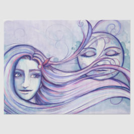 Papel De Seda Moonlit pensa Lua Criança Deusa Lua Criança