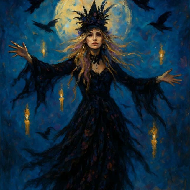 Papel De Seda Moonlit Sorceress – Mystical Witch Decoupage Paper (Criador carregado)