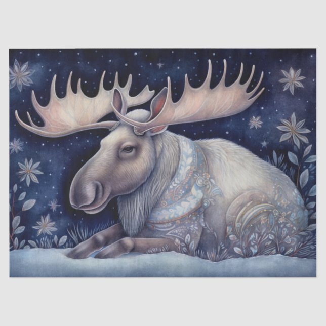 Papel De Seda Moose Boho Mystical Art (Frente )