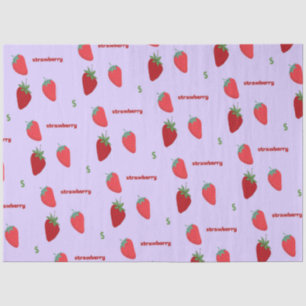 Papel De Seda Morango - Letra S em roxo   Padrão alfabético