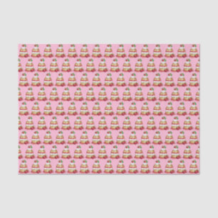 Papel De Seda Morango Morango Amorteca Bolo Amoras