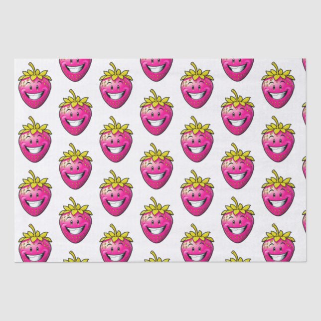 Papel De Seda Morango Rosa (Frente )