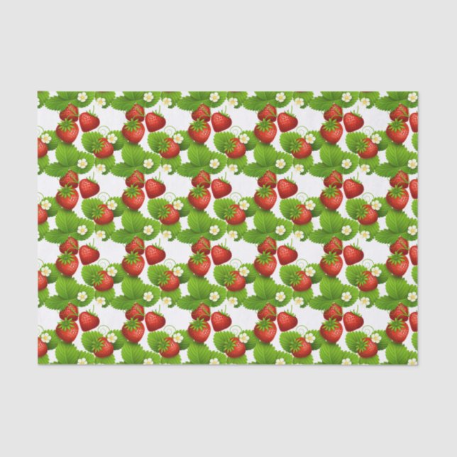 Papel De Seda Morangos (Frente )