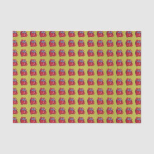 Papel De Seda Morangos Em Produtos De Artesanato Dourado