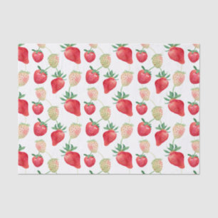 Papel De Seda Morangos Vermelhas e Rosa