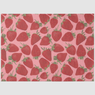 Papel De Seda Morangos Vermelhos e Rosa Patenteados