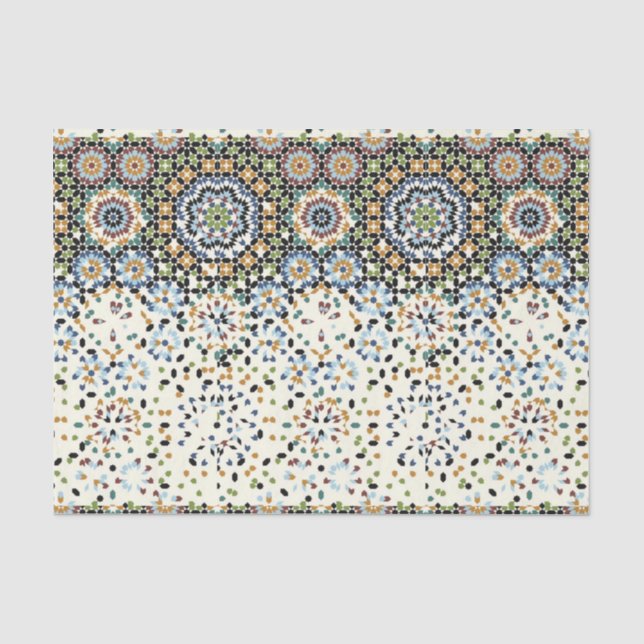 Papel De Seda Mosaico de azulejo incansável (Frente )