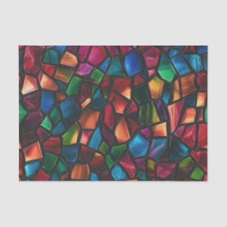 Papel De Seda Mosaico de Vidro Colorido e Vibrante Como uma Joia