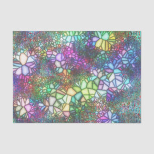 Papel De Seda Mosaico de Vidro Manchado
