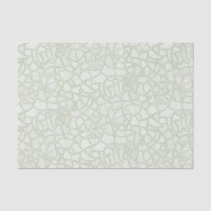 Papel De Seda Mosaico Folha Aleatória Verde Pálido