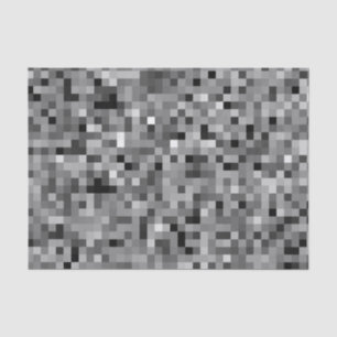 Papel De Seda Mosaico preto do pixel
