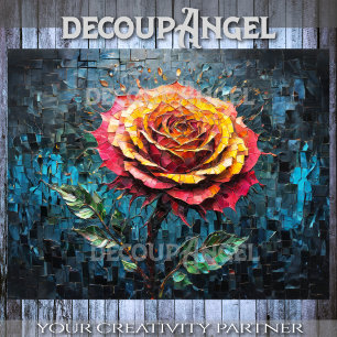 Papel De Seda Mosaico rosa - Desligar -