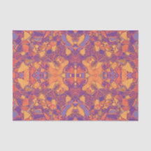 Mosaico Tribal Roxo Laranja Amarelo Boêmio