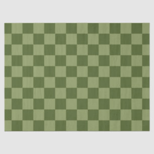 Papel De Seda Moss Green Checkerboard