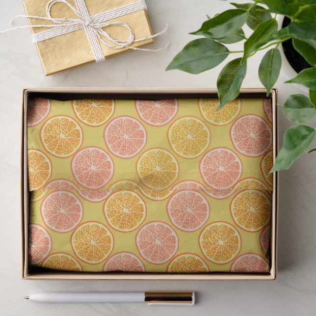 Papel De Seda Mostarda de Verão Laranja (Presente)