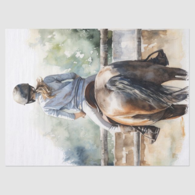 Papel De Seda Mostrar a Desvinculação de Cavalo de Eventos de Sa (Frente )