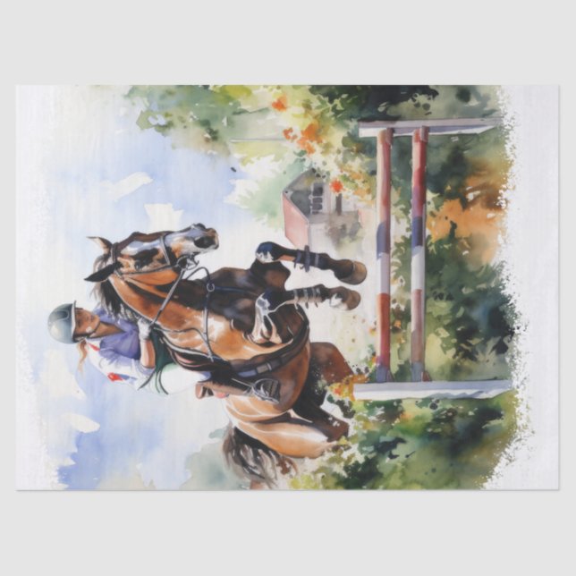 Papel De Seda Mostrar a Desvinculação de Cavalo de Eventos de Sa (Frente )