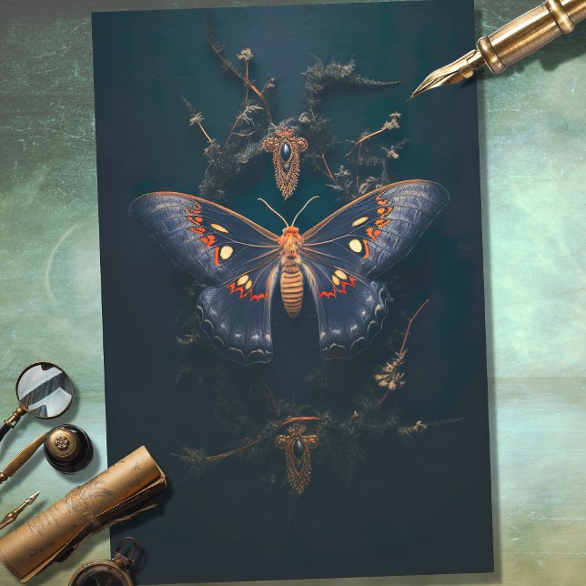 Papel De Seda Moth Dark Academia 1 Documento de Dissociação (Criador carregado)