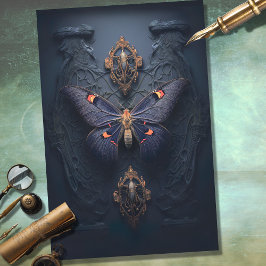 Papel De Seda Moth Dark Academia 3 Folheto