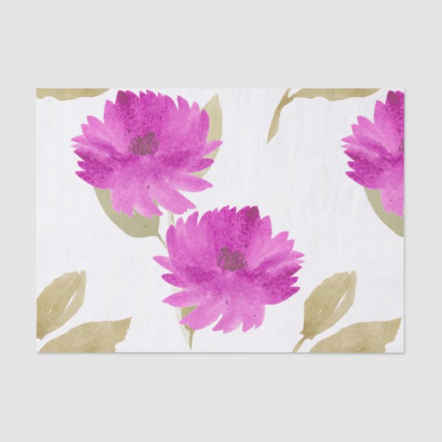 Papel De Seda Mother's Day pink floral Tissue Paper  (Frente )