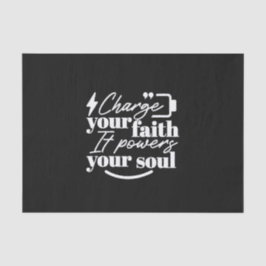 Papel De Seda Motivational Christian Quote – Charge Your Faith