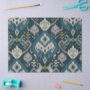 Papel De Seda Motivos Africano boho paisley Floral padrão Ikat